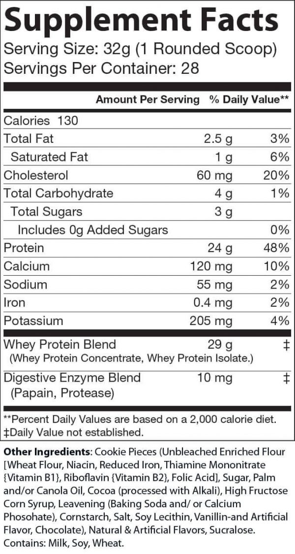 2lb Whey Cookies and Cream – 28 servings - Image 2